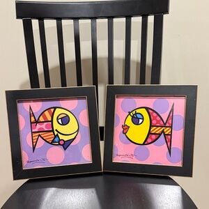 Deep Souls:
Colorful Fish Set by Romero Britto
2 frames 10”x10x